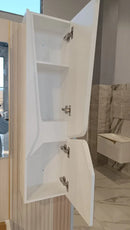Bathroom Vanity Cabinet with Basin VELA LATTE 100 cm