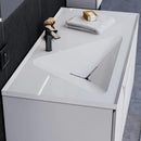 Bathroom Vanity Cabinet with Basin VELA White 100 cm