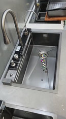 DANUBE-W12 | Multifunctional Kitchen Sink Set Stainless Steel Nano Double Waterfall Sink