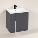 ELIA DARK GREY 60 cm PVC Bathroom Vanity Cabinet with Basin