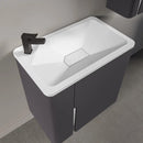 ELIA DARK GREY 60 cm PVC Bathroom Vanity Cabinet with Basin