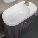 MODO DARK GREY 60 cm PVC Bathroom Vanity Cabinet with Basin