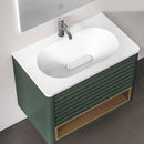 PVC Bathroom Vanity Cabinet with Basin TERRA UNO GREEN 74 cm