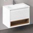PVC Bathroom Vanity Cabinet with Basin TERRA UNO WHITE 74 cm
