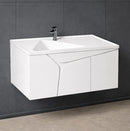 PVC Bathroom Vanity Cabinet with Basin VELA WHITE 100 cm